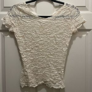 Vintage Victoria Secret lace cream colored top